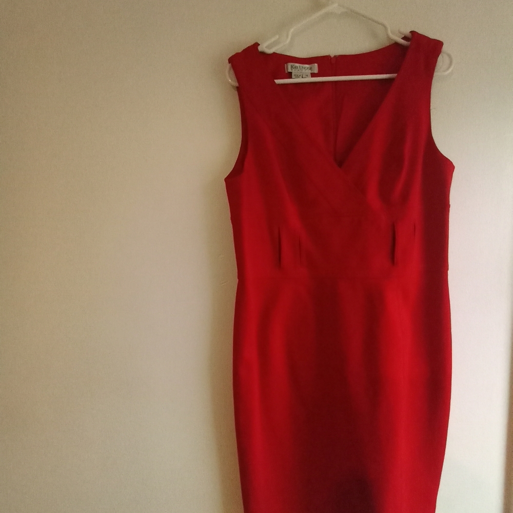 (NWOT) KAY UNGER: RED DRESS Size-14